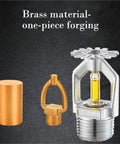 Brass Fire Sprinkler Head Kit featuring a brass one-piece forging, with two additional fittings, for reliable fire safety.