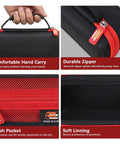 Rock Solid Eva Hard Shell Carry Case For 4v Pivoting Head Screwdriver showcasing durable zipper and mesh pocket for organized storage.