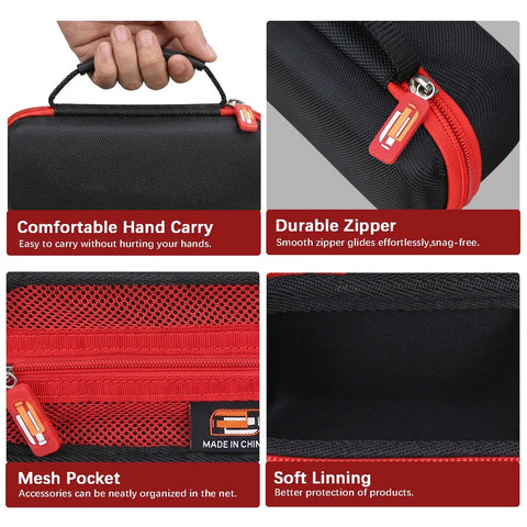 Rock Solid Eva Hard Shell Carry Case For 4v Pivoting Head Screwdriver showcasing durable zipper and mesh pocket for organized storage.