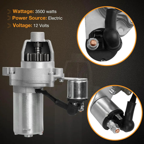 Predator 3500 Watt Inverter Generator Electric Starter Motor Replacement for Models 56720 63584, close-up detail view