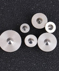 Six Piece Pro Grade Stainless Steel Dowel Tenon Center Set For Precise Drill Alignment And Panel Positioning In Furniture Making Includes Log Pin Transfer Plugs Kit For Accurate Woodworking, six stainless centers