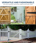 Various outdoor uses of Six Pack 3 Inch Black T Strap Shed Door Hinges for wood barn doors, gates, and fences.