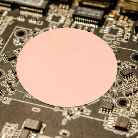 Copper Round Plate 0.5mm Thick, 150mm Diameter Solid Copper Sheet For DIY Repairs, Handyman Projects, Industrial Use, And Craft Supplies, Great For Metalwork, Home Improvements, And Artsy Crafts on circuit board