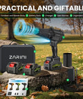 Cordless Leaf Blower Turbo Power 980,000 RPM With Two 4.0Ah Batteries And Charger, Lightweight Handheld Tool; outdoor scene