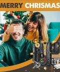 Couple enjoying Christmas with Dope 25 Piece Survival Kit For Men Dads Camping Essentials Gear And Outdoor Survival Tools Gift
