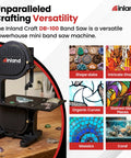 DB100 Band Table Cutter for Stained Glass and Lapidary Projects Pro Grade Diamond Blade Band Saw with accessory examples.