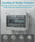 12 Way HT Circuit Breaker Box Distribution Protection Enclosure With IP66 Waterproof Dustproof Rating For Industrial Electrical Panels And Built Tough Circuit Management In Harsh Environments, 255x200x105 mm PC/ABS