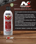 Fast Acting Penetrating Oil Spray 11 Oz For Rusted Bolts Nuts And Threads - Military Grade Lubricant With Nano Diamond Technology