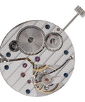 Close-up of ST3600 Mechanical Watch Movement Replacement Part For Repairing And Restoration, showing gears and jewels.