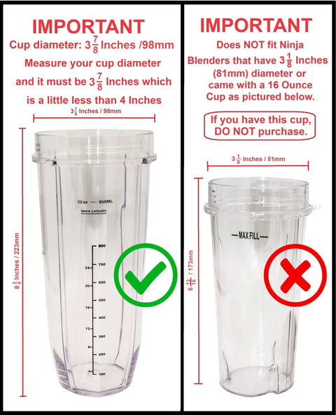 Comparison of 32 Ounce Cup With Sip N Seal To Go Lid Extra Large Replacement Jar Compatible With Nutri Ninja Auto IQ 1000W And Duo Blenders