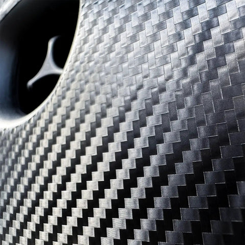 Premium Carbon Fiber Charge Port Wrap For Tesla Model 3 And Model Y Featuring Dope 3D Textured Surface Close-Up Detail