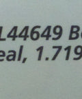 Close-up bearing label reads L68149/L446449 Bearings, 10-19 Seal, 1.719 inch ID