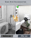 Weather Tough HVAC Wall Penetration Cover And Lineset Sleeve Kit snug fit for 1 3/4 inch refrigerant lines installed on exterior wall.