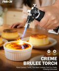 Dual Flame Butane Torch Lighter For Cooking And Soldering Refillable Kitchen Torch For Pro Grade Cooking With Ergonomic Grip Creme Brulee Torch For Sweets And Crusts Mini Blow Torch For Cooking Welding And Craft Projects used to caramelize sugar on creme brulee.