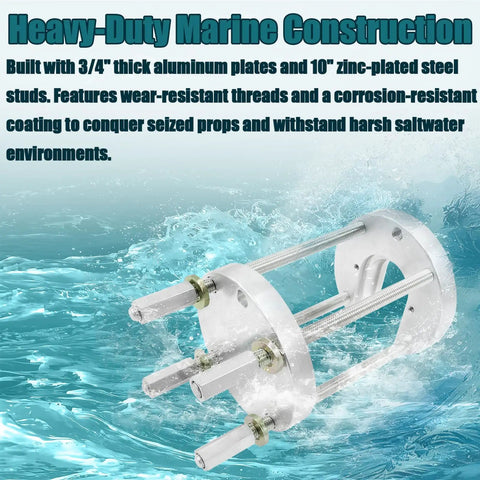 Beefed Up Prop Puller Kit For 3 And 4 Blade Boat Propellers Marine Prop Removal Tool Fits One And A Half To Two Inch Shafts