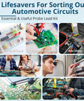 Back Probe Kit 35 Piece Automotive Test Leads Set With Storage Box in use for various circuit diagnostics