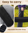 Waterproof Grill Utensil Storage Bags Set Of 2 For BBQ Tools, shown as a black foldable Oxford cloth pouch with shoulder strap.
