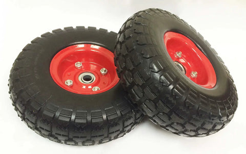 Bulletproof 10 Inch Flat Free Solid Polyurethane Wheel With 5 8 Inch Center Bore Fits 4 10 By 3 50 4 Axles Super Heavy Duty Ball Bearing Replacement For Hand Trucks Dollies And Utility Carts
