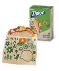 Earth Friendly Paper Sandwich And Snack Bags Pack Of 50 Recyclable Non Wax Paper With Sealable Closures And Fun Earthy Brown Designs