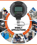 Digital HVAC Micron Vacuum Gauge 0 To 75,000 Microns With Pirani Sensor For Fast Accurate Readings And Micro Leak Detection Pro Grade Vacuum Quality Check In AC Systems used in HVAC, AC, and refrigeration