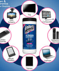 Screen Cleaning Wipes For Electronics For TV Phone Computer Monitor Laptop Tablet Pre Moistened Alcohol And Ammonia Free