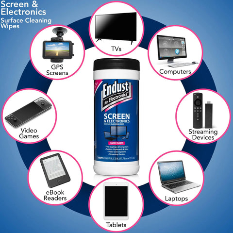Screen Cleaning Wipes For Electronics For TV Phone Computer Monitor Laptop Tablet Pre Moistened Alcohol And Ammonia Free