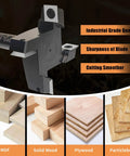 12x12x1.5mm Tungsten Carbide Inserts Set with 35 Degree Bevels showcased on a lathe tool with wood types MDF, solid wood, plywood, particleboard.