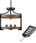 Solar Street Light Outdoor 20W 4000K LED IP65 Waterproof Dusk To Dawn with Motion Sensor and Remote Control
