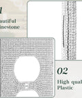 Close-up of a 10 Pack Silver Rhinestone Wall Plate Outlet Covers Bling Decor For Home Rooms showing rhinestones and plastic details.