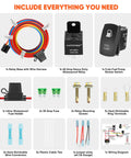 12V Electric Fuel Pump Relay Kit Waterproof 60 Amp Heavy Duty Long Wiring Harness components layout