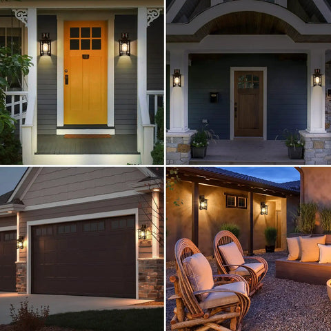 Smart Motion Sensor Outdoor Wall Light With Dusk To Dawn Auto High Output On Motion Anti Rust Matte Black Wall Lantern installation