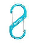 Size 3 S Biner Dual Carabiner Aluminum With Dual Gates And Two Clip Points For Keys Gear Backpack Belt Loop Blue Finish