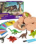 Dig Up Dinosaur Fossil Eggs Kit Break Open Twelve Unique Dino Eggs Uncover Twelve Adorable Dinosaurs STEM Toy for Kids