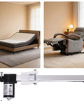 Beefy KDPT007 470 Linear Actuator for power recliner and adjustable bed frame with connectors in a room setting