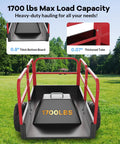 Beast Of A 1700 Lbs Heavy Duty Steel Dump Trailer For Yard And Farm Use with 0.8" thick bottom board and reinforced sides