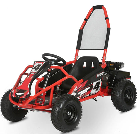Mud Monster 98cc Off Road Go Kart With Full Suspension For Kids, Gas Powered 4-Stroke Engine, Roll Cage front view