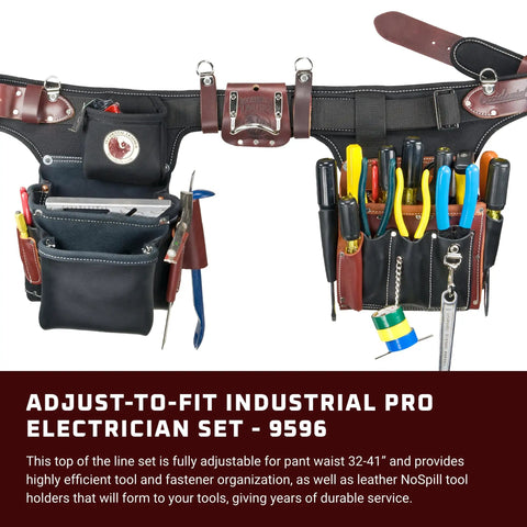 Adjustable Industrial Electrician Tool Belt Set Featuring Thirty One Slick Pockets And Kickass Pro Grade Tool Holders Built Tough For Hard Working Jobsite Go Getters Made In Usa