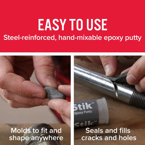 Hands shaping Heavy Duty Metal Repair Epoxy Putty Stick Steel Reinforced And Non Rusting Quick Fix For Metal Projects 2 Oz Hand Mixable