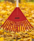 Pack Of 12 Kids Rakes With Hardwood Handles And Durable Plastic Heads For Leaf Cleanup In The Yard 34 Inch Red