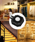 Motion Sensor LED Light Strip Kit, 2 Pack 9.8 Ft, USB powered indoor lights in various home settings, warm white lighting highlights.