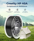 ASA Filament 1.75mm 1kg Spool For 3D Printing, Outdoor Ready, UV Resistant And Weatherproof displayed with miniature house