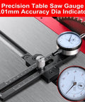 0.01mm Precision Table Saw Gauge Dial Indicator For Dead On Blade Alignment And Miter Slot Calibration, close-up view