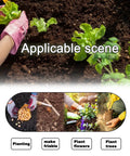 Hands planting flowers and trees using Heavy Duty Garden Auger Drill Bit No Fuss Planting Bulbs And Flowers 1.7 By 15 Inch Solid Shaft