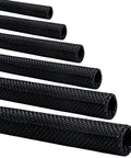 Close-up of Split Sleeve Wire Loom for High Temperature Automotive Harness and Home Cable Management 25ft 1/2 Inch Braided Cable Sleeve