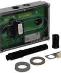 Two-Wire Duct Detector SD-2W, Surface Mount Air Duct Alarm Sensor with accessories, clear cover, and wiring components