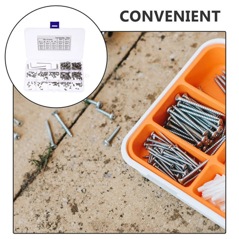 240 Piece Stainless Steel Set Screws Hex Socket Assortment Kit with Allen Head Grub Screws for Hardware Projects and Home Improvement