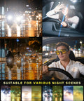 Night Vision Driving Glasses With Polarized Yellow Lenses Anti Glare For Safe Driving And Night Riding Cyclist and Driver