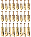 60 Pcs Self Drilling Anchors And Screws Kit For Heavy Duty Wall Mounting No Drill Required With 30 Anchors And 30 Screws In Three Sizes