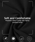 Closeup of polyester fleece fabric detail for Women's Long Sleeve Quarter Zip Stand Collar Athletic Shirt With Moisture Wicking Tech For Golf Tennis Training and Everyday Wear Black XL Built For Performance And All Day Comfort And Easy Movement.