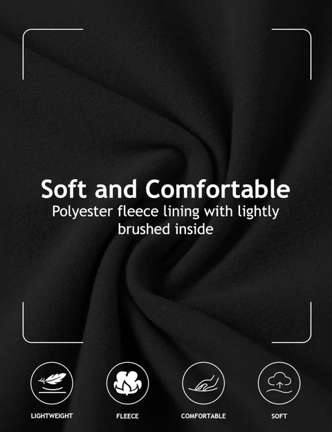 Closeup of polyester fleece fabric detail for Women's Long Sleeve Quarter Zip Stand Collar Athletic Shirt With Moisture Wicking Tech For Golf Tennis Training and Everyday Wear Black XL Built For Performance And All Day Comfort And Easy Movement.